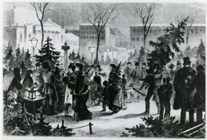 アウグストゥスプラッツ、ライプツィヒのクリスマスツリーマーケット